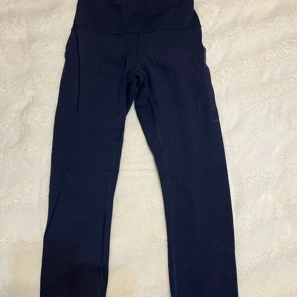 Womens Lululemon Navy Blue Leggings - Picture 1 of 4